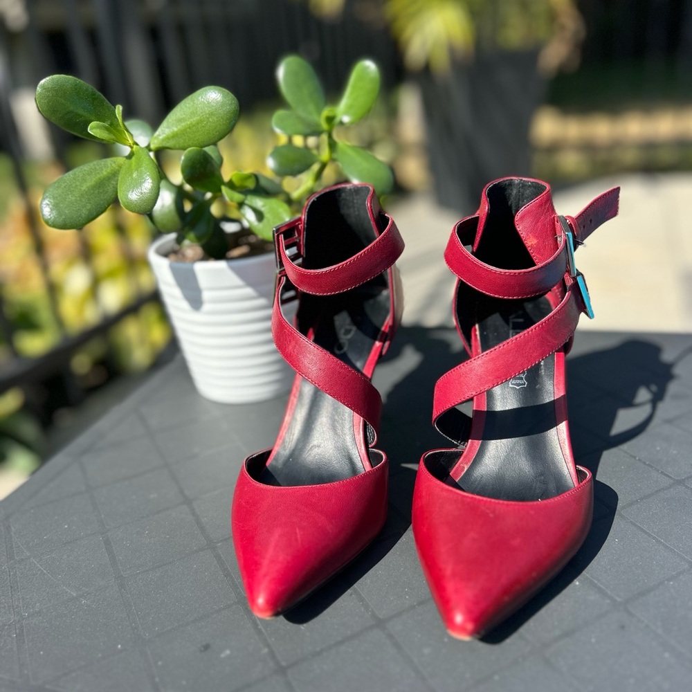 Chateau Bold Red Strappy Heels